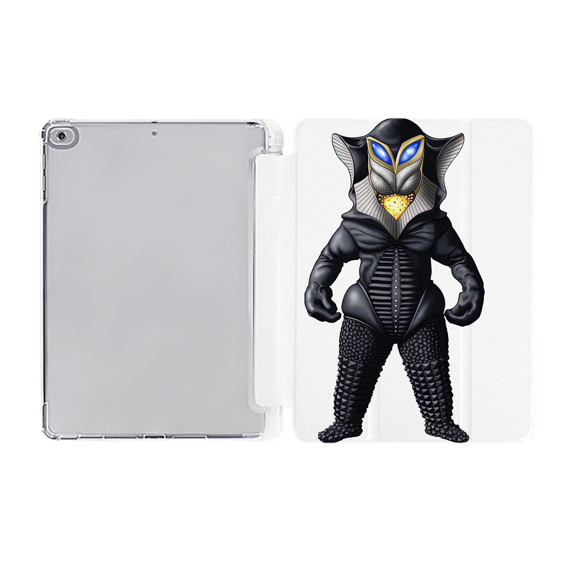 （画像用） ウルトラマン Ultraman IPad ケース ペン収納付き 三つ折りスタンド PUレザー×シリコン 対応機種9.5/10.5/10.9インチ